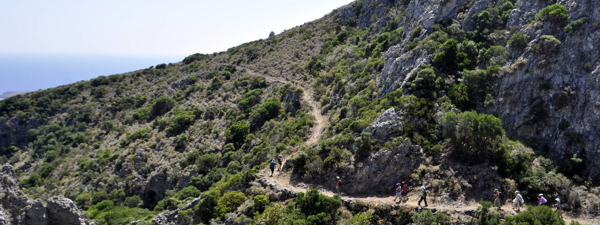 A Paths of Greece group hiking on Kythera island trails