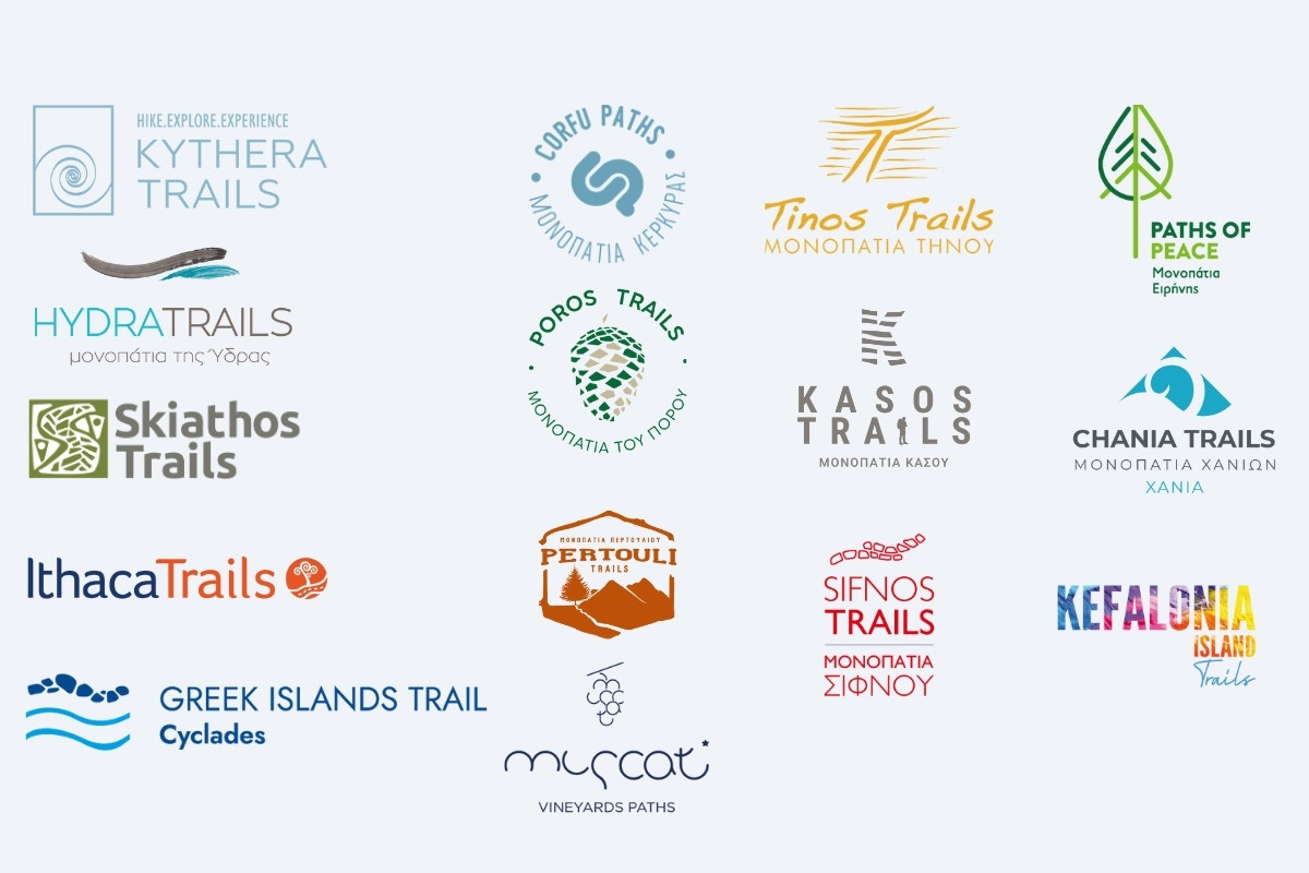 Visual identities and logos created by Paths of Greece